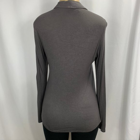 Pleione Sharkbite Hem Pocket Blouse Size Small - Picture 3 of 8